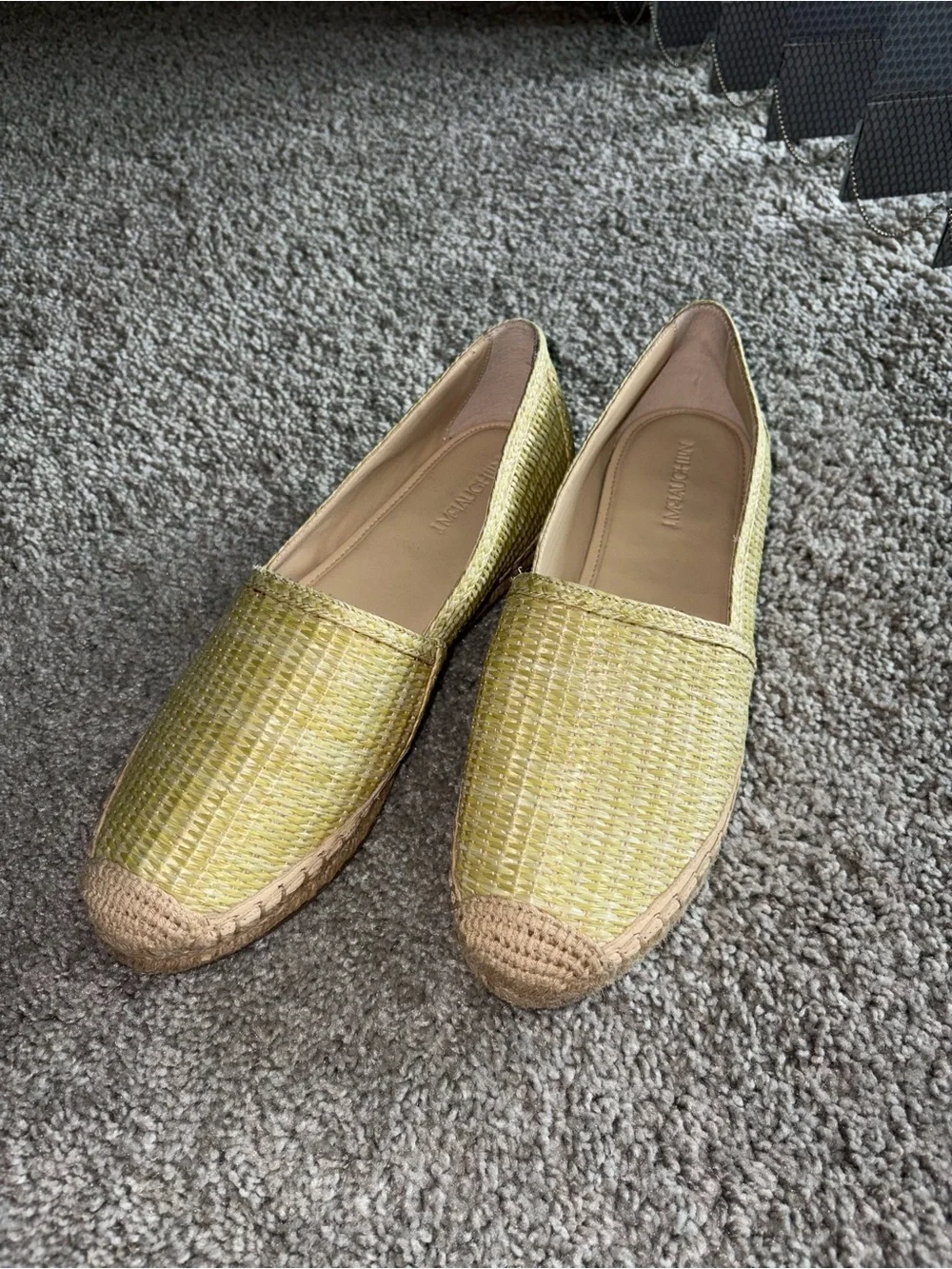 J. McLaughlin Shira Raffia Espadrille Slip On Shoes Natural Size 9